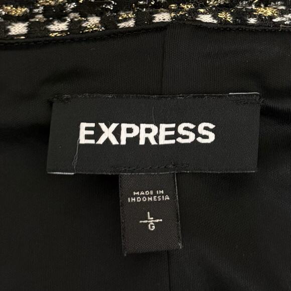 Express Skirt Women's Large Tweed Casual Career Work Stretchy Pocketless Pull On - Picture 5 of 8